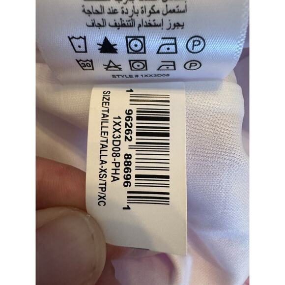 New BCBGeneration Dress XS Gingham Pink White Bow Ruffles Cut Out Summer Barbie - Picture 9 of 15